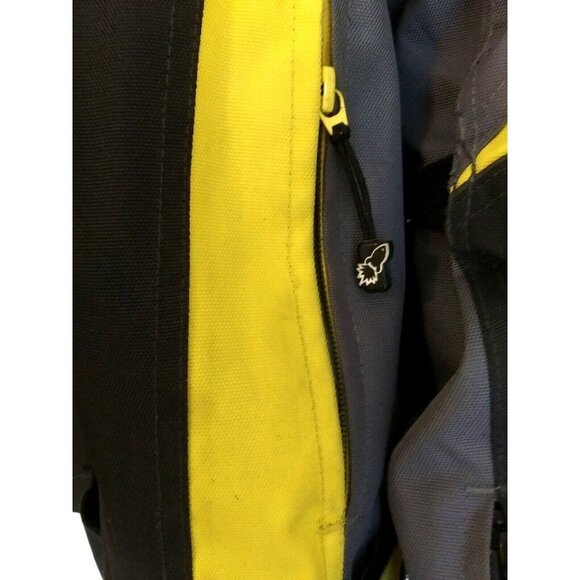 Joe Rocket Motorcycle Ski Racing Jacket Size Large Gray Black Yellow New No Tag - Picture 2 of 8